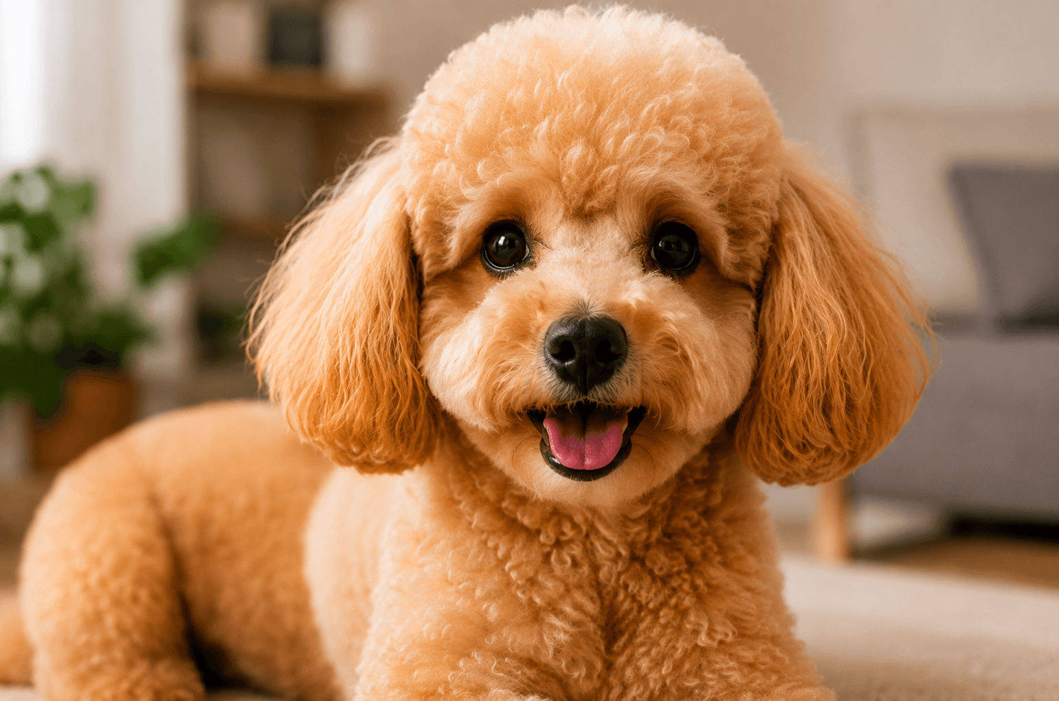 Porte-clé caniche personnalisé, caniche en résine avec poils