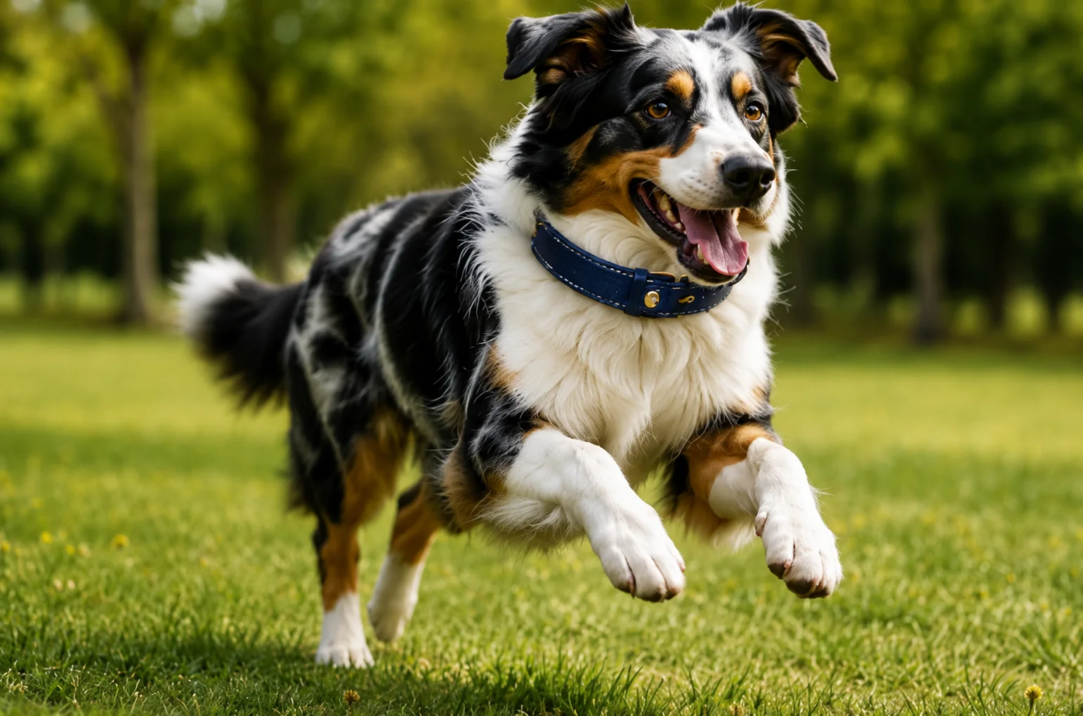 Chien en balade avec collier GPS personnalisé