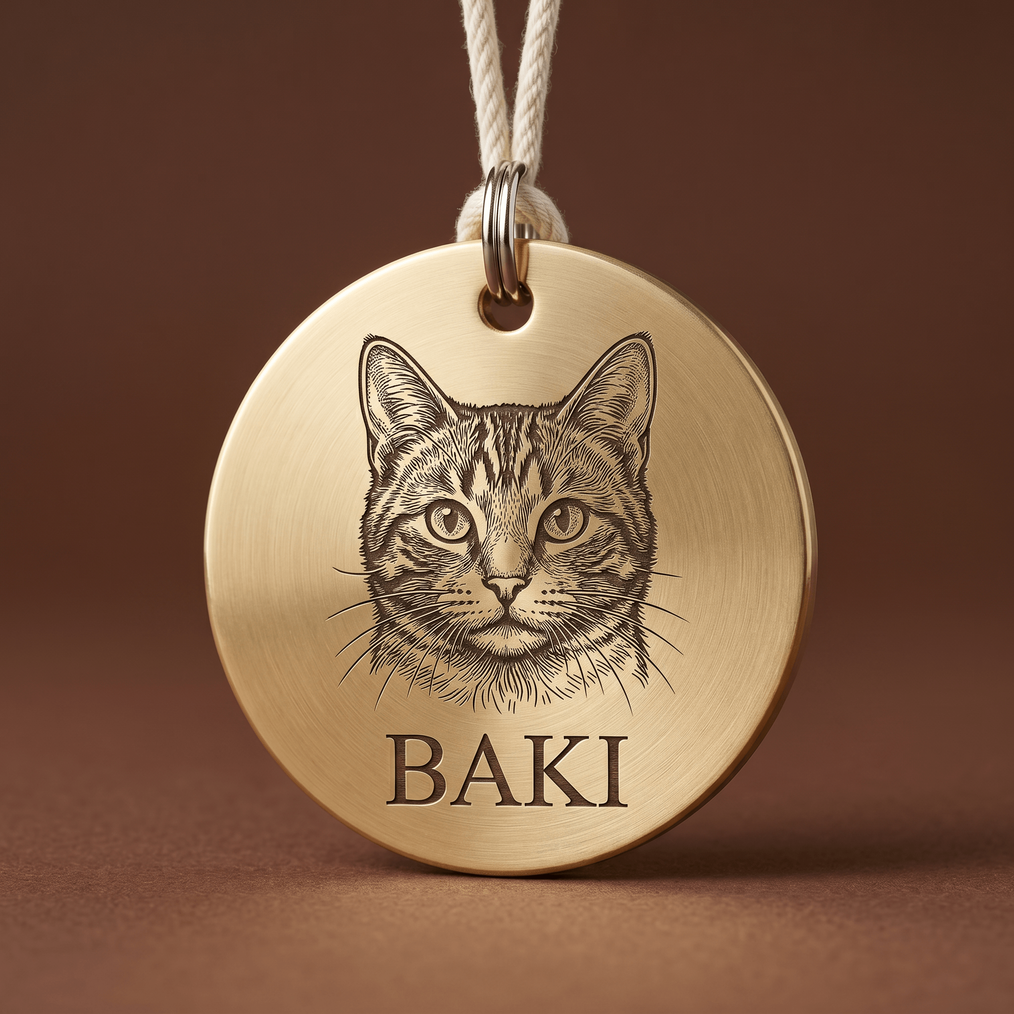 Création artisanale Bout de Poils, médaille personnalisée en atelier