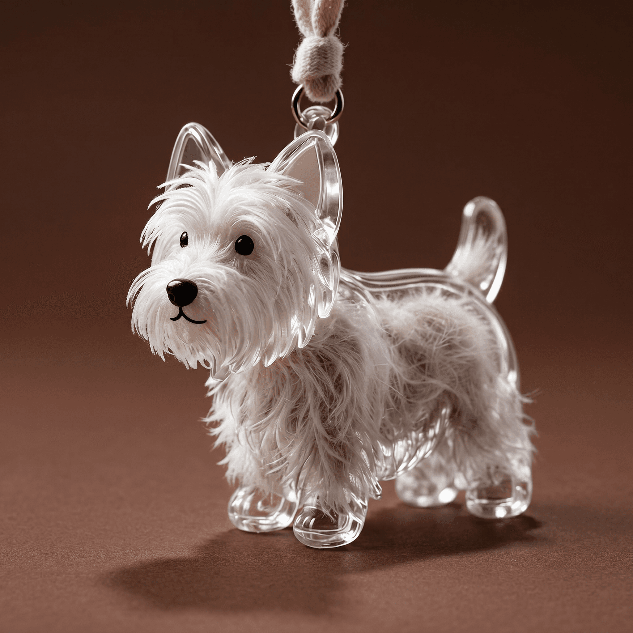 Illustration porte-clé chien, présentoir produit