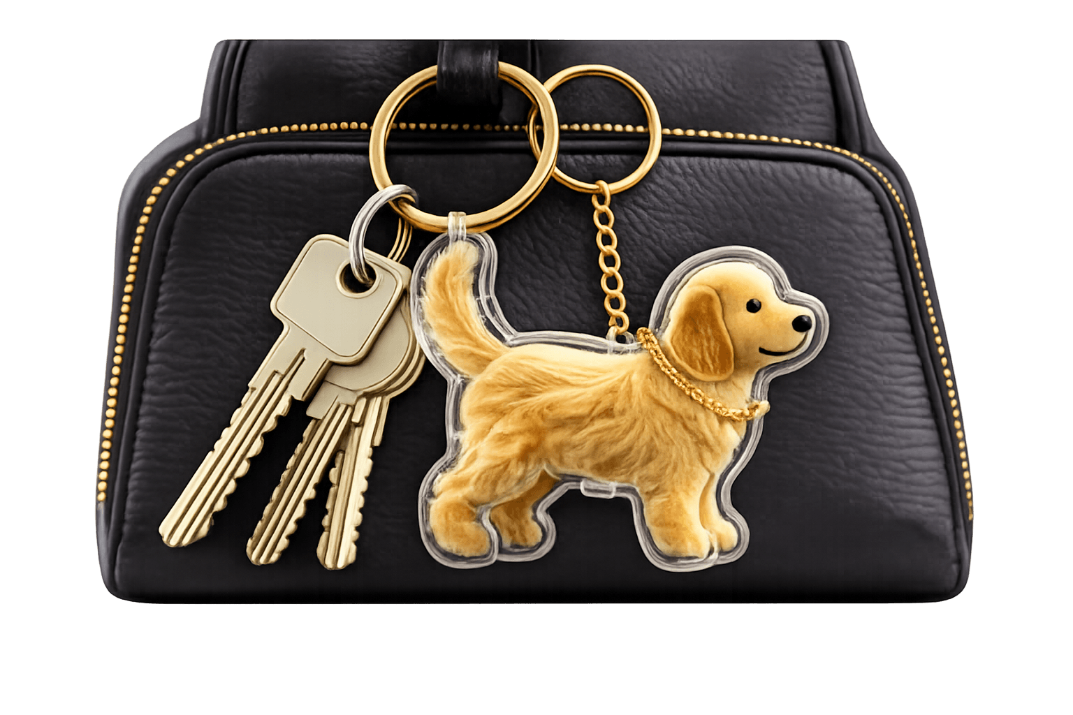 Fabrication artisanale porte-clé labrador sur mesure avec poils