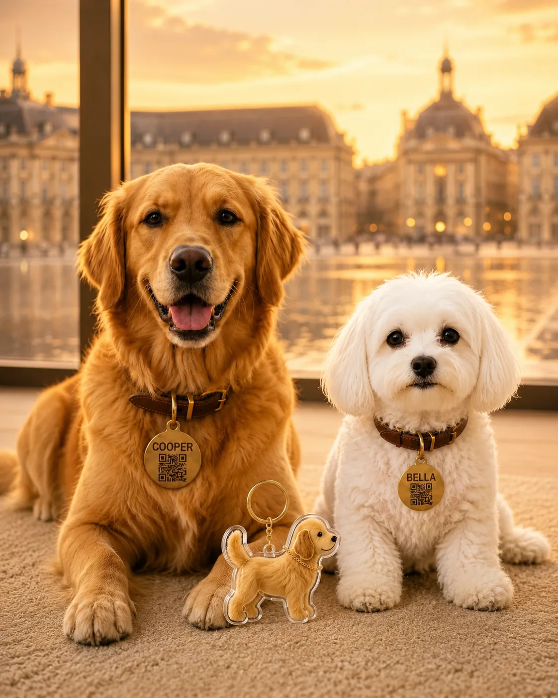 Porte-clés personnalisé avec les véritables poils de votre chien — Bout de Poils