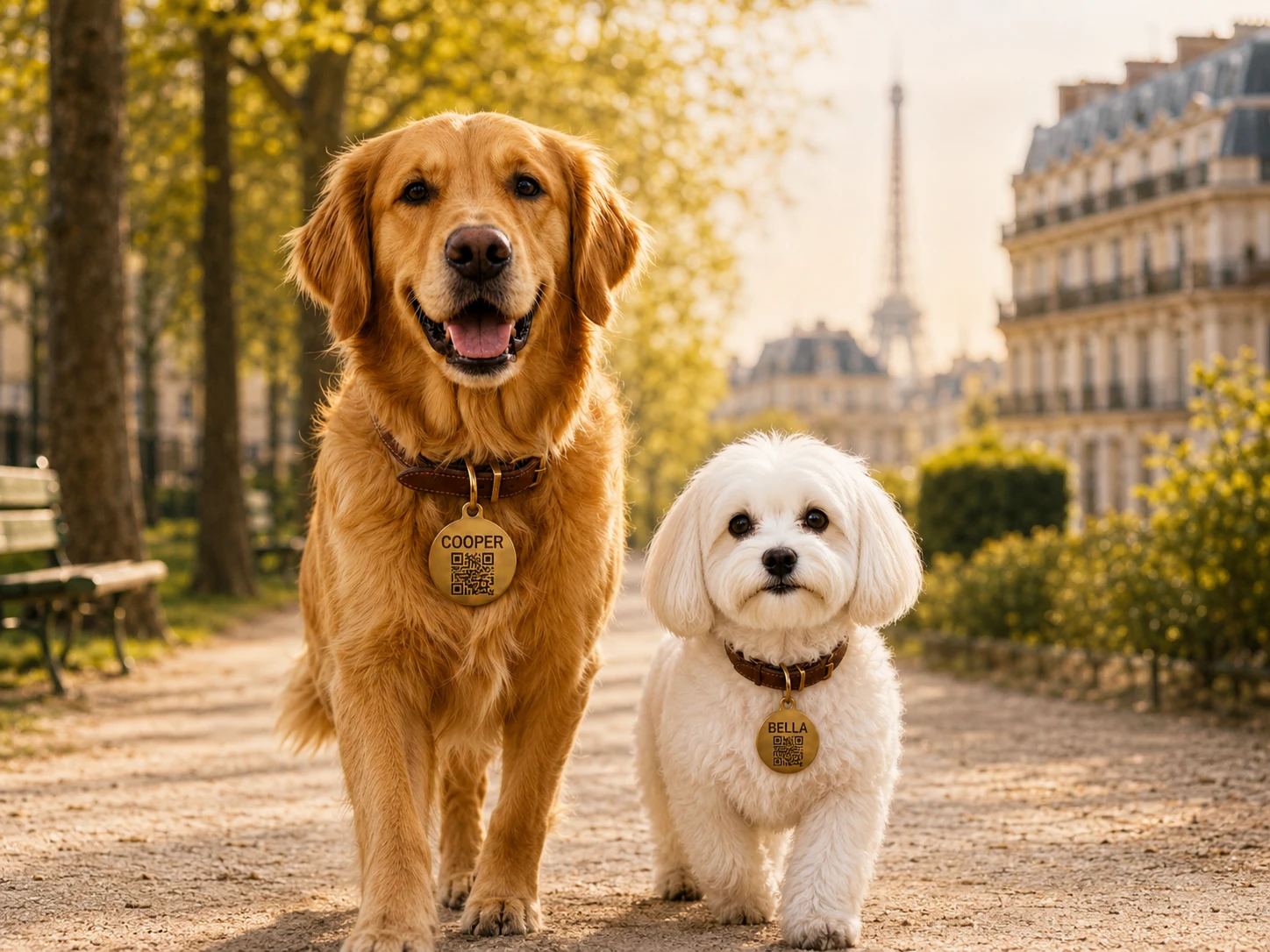 Boutique chien Paris — promenade et souvenir personnalisé dans la capitale