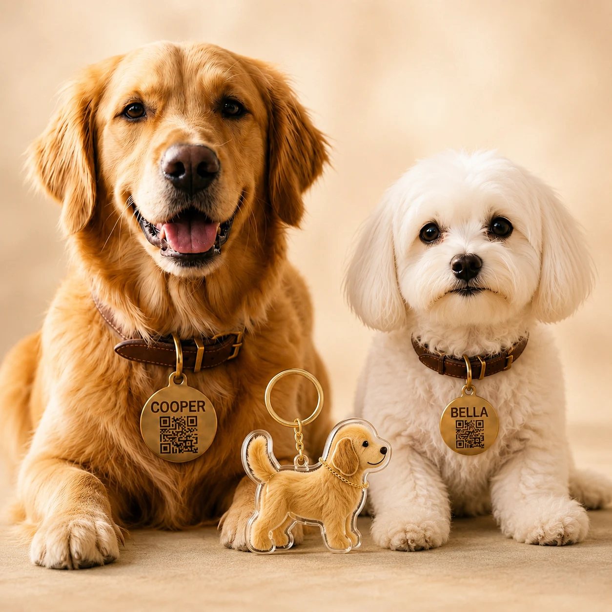 Porte-clés chien personnalisé Bout de Poils — adapté à toutes les races