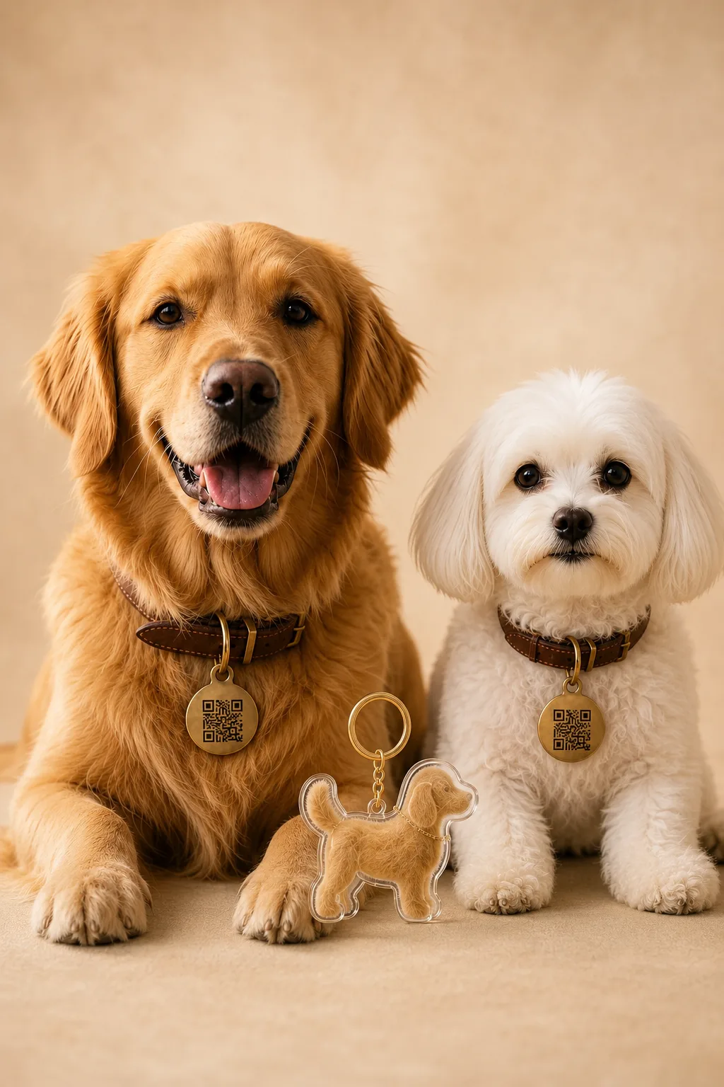 Porte-clés personnalisé avec les véritables poils de votre chien — Bout de Poils
