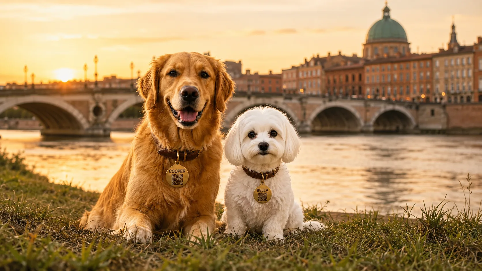 Magasin chien Toulouse — créations personnalisées Bout de Poils au bord de la Garonne