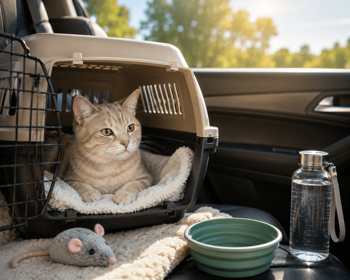 Voyager en voiture avec son chat : tous nos conseils pour un trajet sans stress