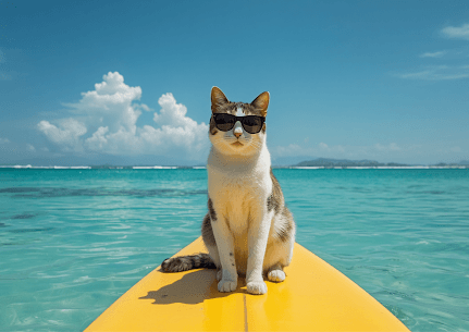 Les accessoires chat de l'été !